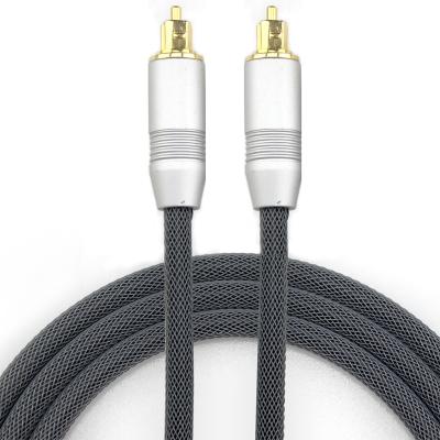 China [Factory Outlet] Toslink Plated Golden Silver Port Knited Rope For Audiophile HiFi Subwoofer Speaker 1.2M 2M for sale