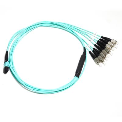 China MTP/MPO Blue Hybrid Trunk Cable FC/MPO 8/1 12C Connector For Equipment Test for sale