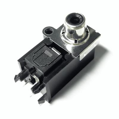 China AV-GQR05B Optica Jeck 25Mbps 3-5V digitale optische Toslink-connector verticaal vrouwelijk stopcontact Te koop