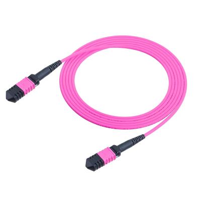 China MPO/MTP Optical Patch Cord 12 Core Multimode 3.0mm For FTTX / FTTH for sale