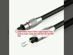 Gold-Plated Head Toslink Cable Digital Fiber Optical Audio Cable 1M 1.5M 2M 3M 5M 10M 15M