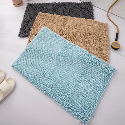 China Customized products dropshipping washable popular chenille bath mat foot mat for sale