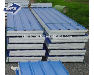 China Cabin Qingdao PU Polyurethane Insulated Color Steel Plate Galvanized Roof Sandwich Panel for sale