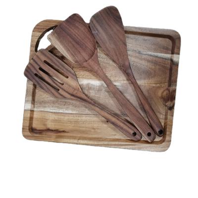 China Customized High Quality Sustainable Food Grade Soup Spoon Kitchen Utensil Wooden Kitchen Tableware For Family Cooking for sale