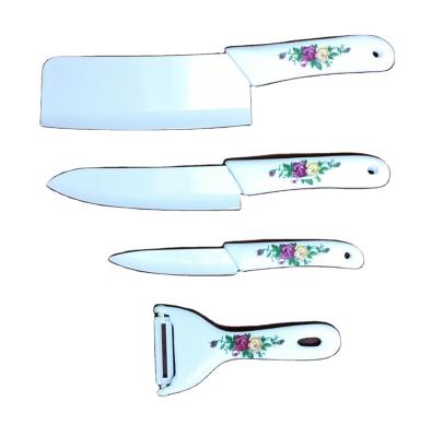 China 2021 Top Sales Sustainable Walmart Knife Set Nonstick Coating Ceramic Kitchen Tools Kitchen Knives Sets With Base for sale