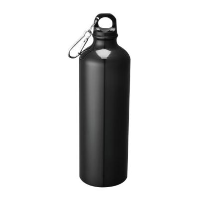 China 500 750ml Gym Sport Leakproof Matte Black Aluminum Water Bottle Viable Drinkware for sale