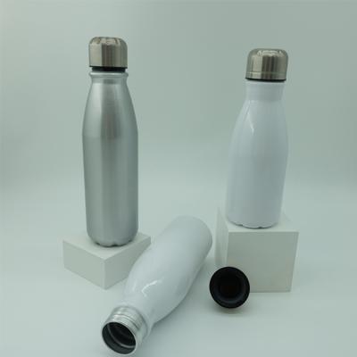 China 24h Viable Heat Resistant Cover 500 600ml Korea Promotional White Aluminum Bottle for sale