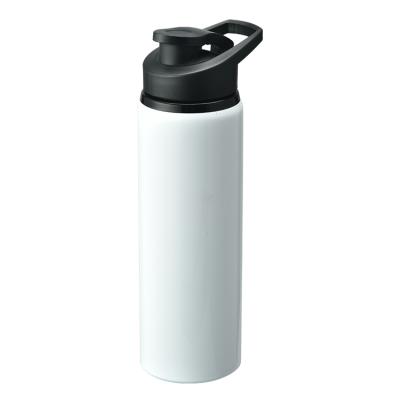 China Sustainable Fashionable Leak Proof Flip Top 24 Ounce Custom White Aluminum Water Bottles for sale