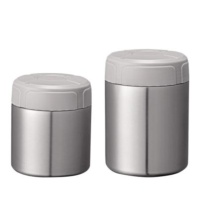 China Wide Round Lunch Container PORTABLE Vacuum Food Jar Outdoor Designed Stainless Steel for sale