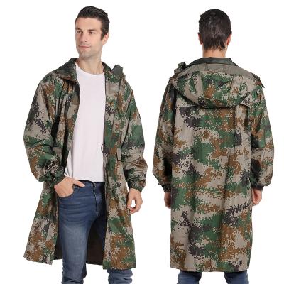 China 100% Sale Oxford Cloth Camouflage Waterproof Poncho Cheap Motorcycle Raincoat Warm Raincoat For Men for sale