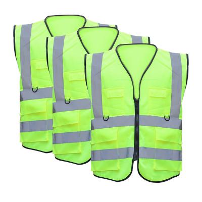 China High Quality Water Proof Custom Motorcycle Led Reflective Workplace Safety Reflective Safety Apparel Safety Vest Fluorescent Green for sale