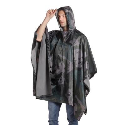 China 2021 Wholesale 100% Camouflage Portable Raincoats Waterproof Hot Selling Outdoor Rain Coat For Men for sale