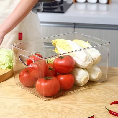 China Folding Standing Transparent Kitchen Bedroom Food Fruit Storage Organizer Creative Countertops Container Kitchen Food Organizer and Storage for sale