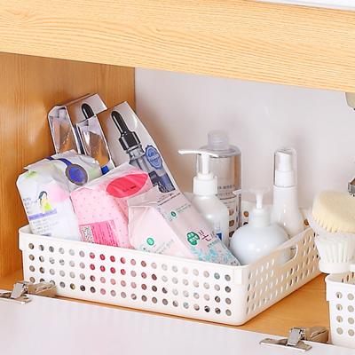 China Folding Portable Plastic PP Kitchen Vegetable Storage Baskets Cabinet Sundries Organizer Cavity Kitchen Food Storage Basket for sale