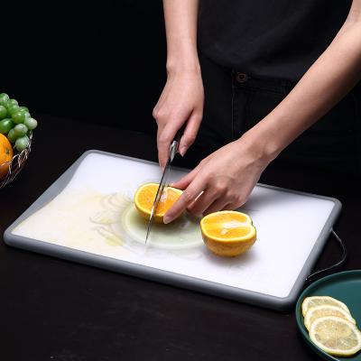 China Medium Stocked House Meat Cutting Board Creative Household Double Sides For Fish SS304 Stainless Steel Vegetable Fruit Chopper for sale