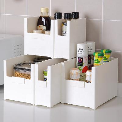 China Universal Creative Viable pp Bedroom Cabinet Organizer for Food Book Storage Box Sundries Storage Plastic Bins and Bins for sale