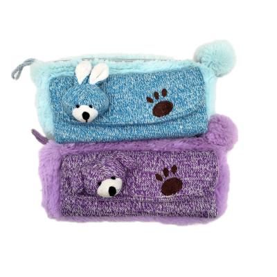 China Handmade Pencil Bag Quality Guaranteed Cute Plush Cartoon Bear School Stationery Pouch Custom Pencil Bag For Kids for sale