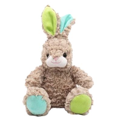 China Handmade Customized Cute Soft Long Plush Rabbit Bunny Children Eater Toy Gray Sound Doll Ears for sale