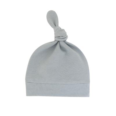 China Baby Cotton Barred Newborn Beanies Tail Long Hat Multicolor Cute Warm Infant Beanies Single Layer Hat for sale