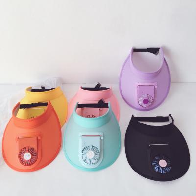 China Baby Outdoor Multi Adjustable Sun Visor Leisure Picture Summer Color Rechargeable Fan Hat for sale