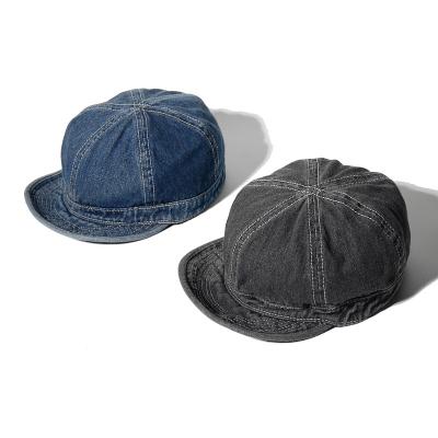 China JOINT American Black Water Wash Denim Cotton Shorts Peaked Hat Men Fashion Retro Old Sport Hat Gorras for sale