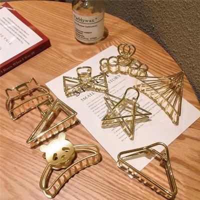 China Claw Hair Clip Metal Grab Hair Clips Accessories Hair Clips Hairpin Clip Jaw Clamp Single Star Hair Clip for sale