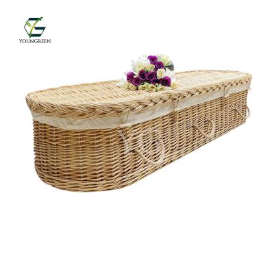 China Willow Caskets Eco Friendly Funeral Wicker Coffins for sale