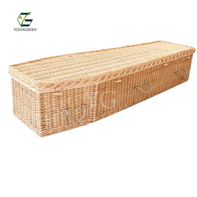 China Eco-Friendly Funeral Caskets Or Basket Willow Wicker Coffins Caskets Are Made Up Of 100% Biodegradable for sale