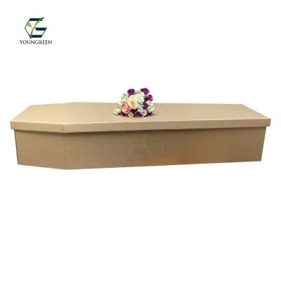 China Biodegradable Cardboard Paper Coffin Box Environmental Friendly Casket for sale