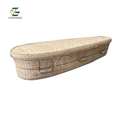 China Bio Eco-Friendly Handwoven Natural Bamboo Caskets Caskets for sale