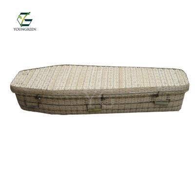 China Eco - Friendly Caskets Funeral Natural Cremation Supplies Bamboo Casket Coffin for sale