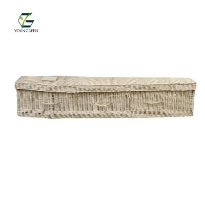 China Eco-Friendly Natural Woven Rattan Cane Coffins Caskets for sale