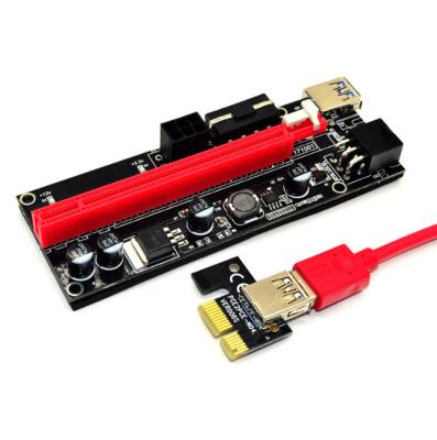 China - Newest VER 009S PCI-E 1X to 16X LER Riser 009 Card Supplement PCI Express Adapter USB 3.0 Cable Power for sale