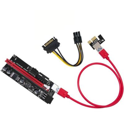 China - pcie riser VER 009S PCI-E 1X to 16X LER 009 Card Supplement PCI Express Adapter USB 3.0 Cable Power for sale