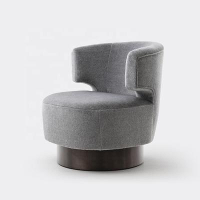 China Home and Commercial Use Small Modern Gray Velvet Arm Comfy Corner Crate & Barrel Accent Chairs Living Room Couch Side Chair for Living Room Bedroom for sale