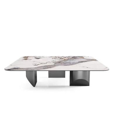 China Factory-direct sale high-end lightweight luxury marble minimalism coffee table for sale