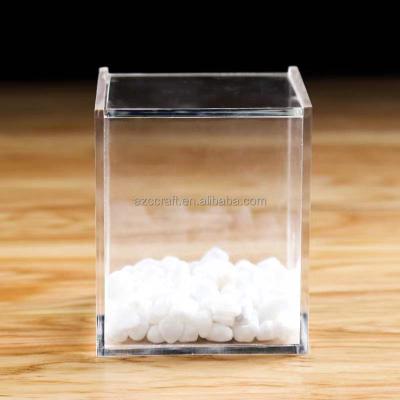 China 60x60x60mm Mordern Clear Solid Acrylic Cube Clear Cube For Dessert for sale