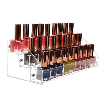 China 2021 Fashionable New Design Custom Multifunctional Acrylic Acrylic Nail Polish Display Rack for sale