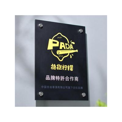 China High Quality Fashionable Long Lasting Customize Wall Mounted Acrylic Sign Post Sign Sticker For Hotel Door Office for sale