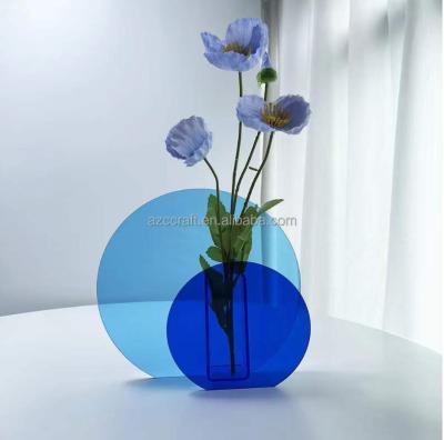 China Minimalist Acrylic Glaze Types Morandi Vase Sample Design Christmas Decoration 3 Acrylic Vase for sale