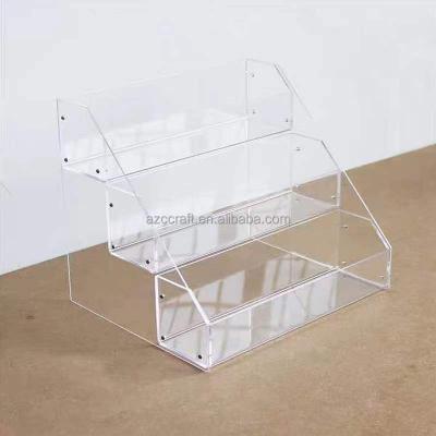 China 2022 Custom Single Sided Acrylic Food Display Container Shelf Food Display Box for sale