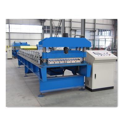 China Building Material Shops Color Steel Trapezoidal Sheet Roll Forming Machine for sale