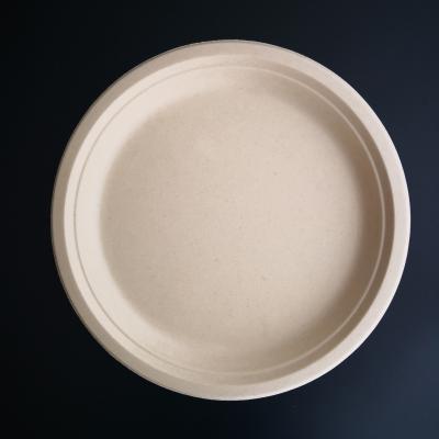 China 6 Inch 7inch 9inch 10inch 12inch Oil-proofing Durable Disposable Biodegradable Sushi Printing Wheat Straw Dish for sale