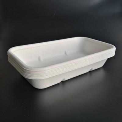 China Disposable Food Tray 750ml Oil-Proofing Safe Degradable Eco Friendly Type for sale