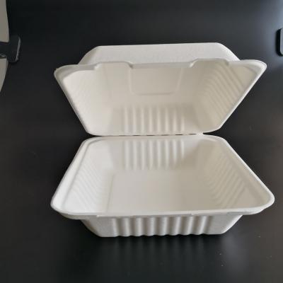 China Oil-proofing Biodegradable Tableware Microwave Food Container Disposable Bento Lunch Boxes for sale