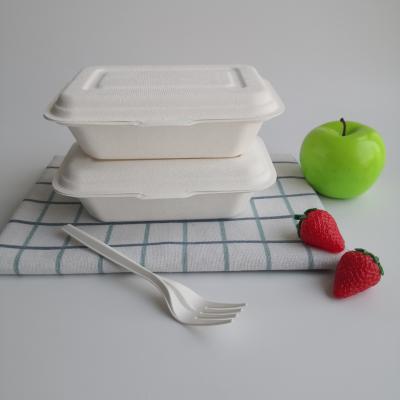 China Oil-proofing Biodegradable Disposable Fast Food Bagasse Pulp Lunch Box for sale