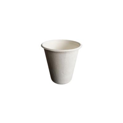 China Eco-friendly Biodegradable Oil-proofing Sugar Cane Bagasse Wheat Straw Disposable Coffee Cup for sale