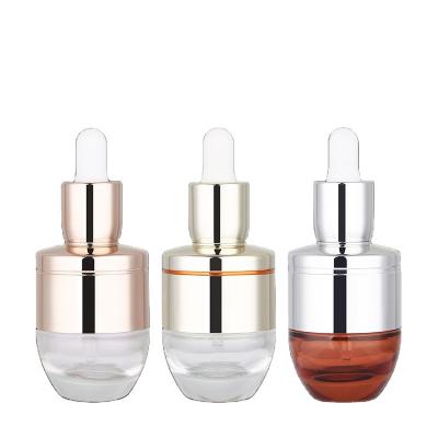 China Cosmetic Empty Glass Bottle Makeup Serum Bottle Skin Care Glass Packaging Moisturize 30ml 50ml Face Care Dropper Glass Bottle for sale