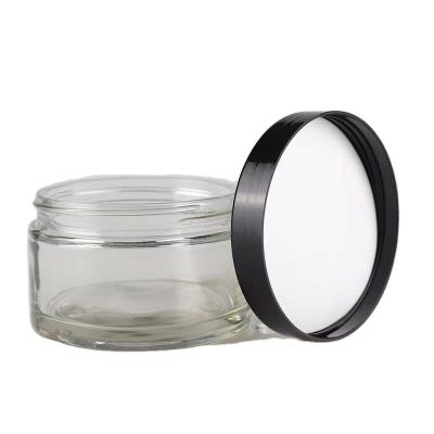 China Hot Sale Cosmetic Container 100g 120g 200g Clear Glass Jar For Empty Cosmetic Cream Jar for sale