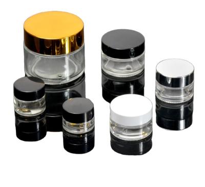 China High Quality Skin Care Cosmetic Packaging Frosted Jars Face Cream Cosmetic Glass Jar For Cream for sale